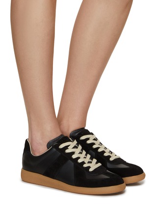 Figure View - Click To Enlarge - MAISON MARGIELA - Replica Leather Low Top Sneakers