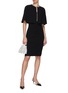 Figure View - Click To Enlarge - ST. JOHN - Square Neck Knee-Length Dress