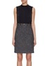 Main View - Click To Enlarge - ST. JOHN - Satin Bouclette Tweed Dress
