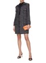 Figure View - Click To Enlarge - ST. JOHN - Satin Bouclette Tweed Dress