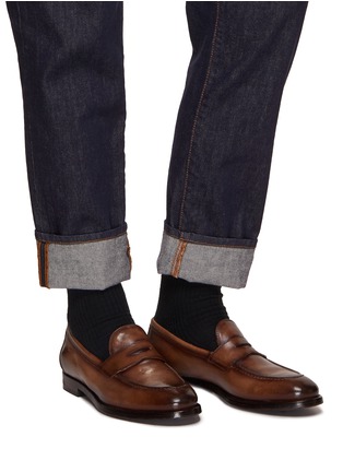 Figure View - Click To Enlarge - OFFICINE CREATIVE - Tulane 002 Leather Penny Loafers