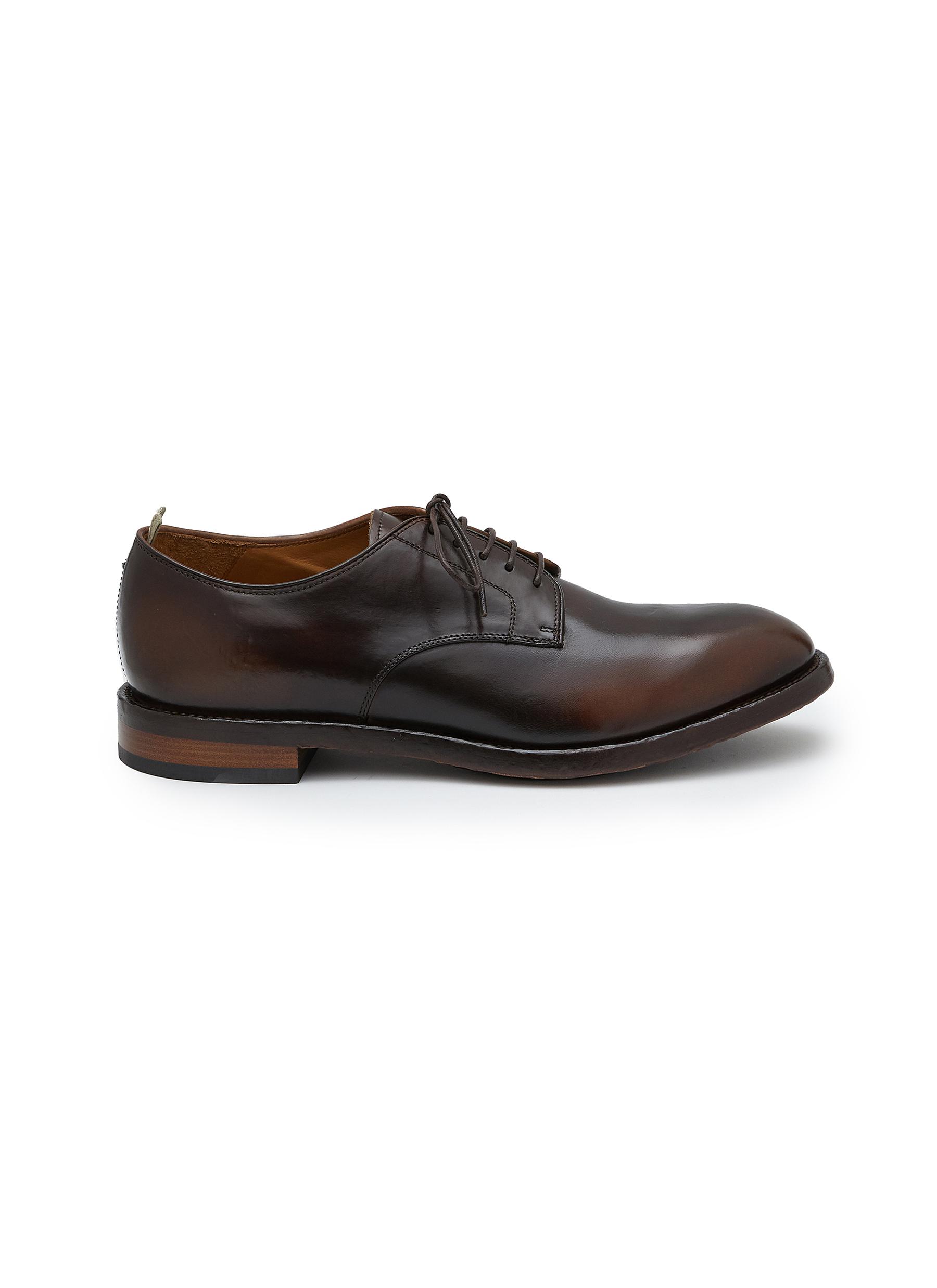 Temple 018 10-Eyelet Leather Derby Shoes