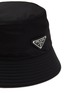 Detail View - Click To Enlarge - PRADA - Enamelled Metal Triangular Logo Bucket Hat