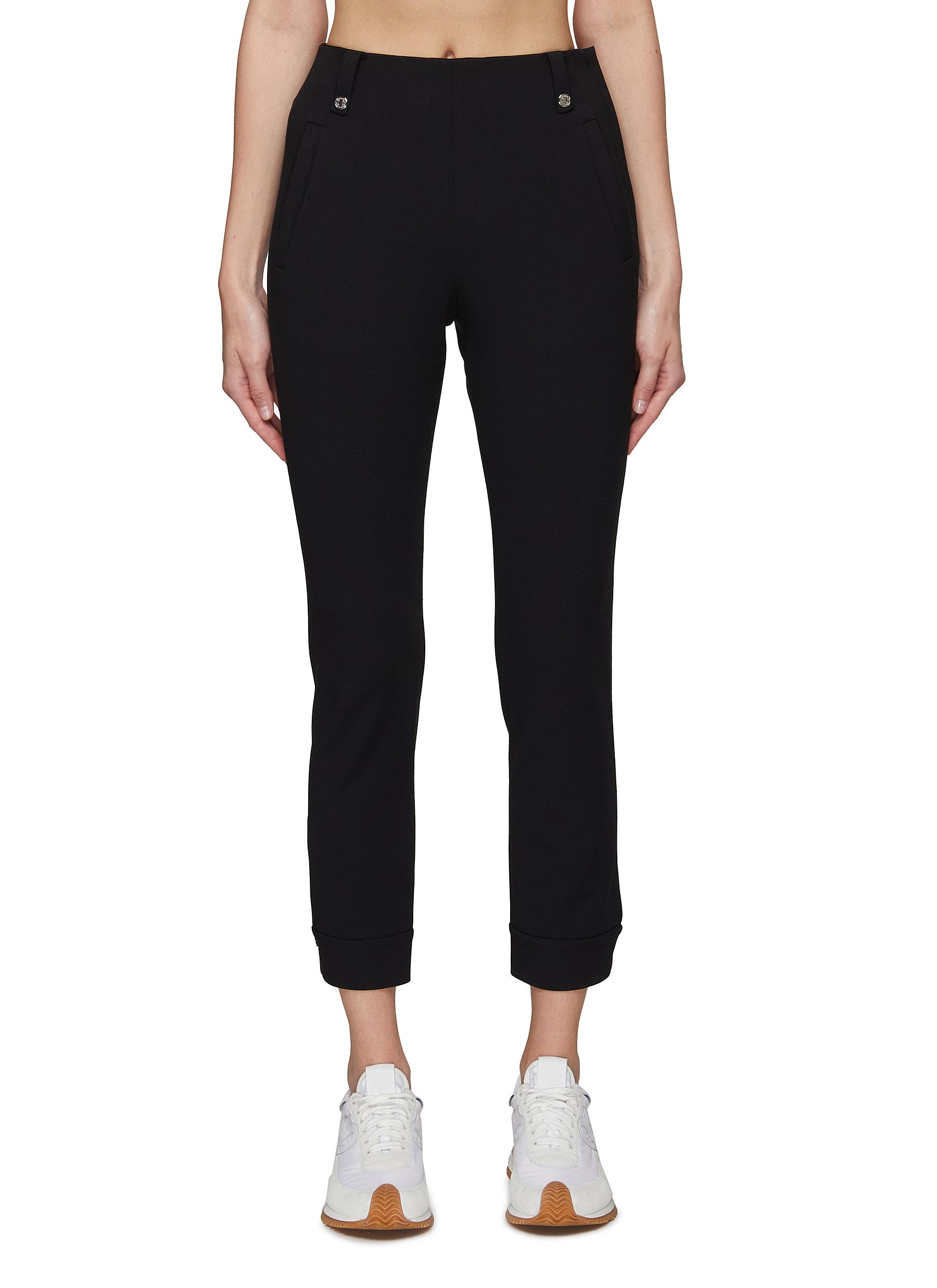 Southcape Cropped Slim Chinos In Black