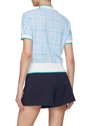 Back View - Click To Enlarge - SOUTHCAPE - Check Jacquard T-Shirt