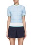 Main View - Click To Enlarge - SOUTHCAPE - Check Jacquard T-Shirt