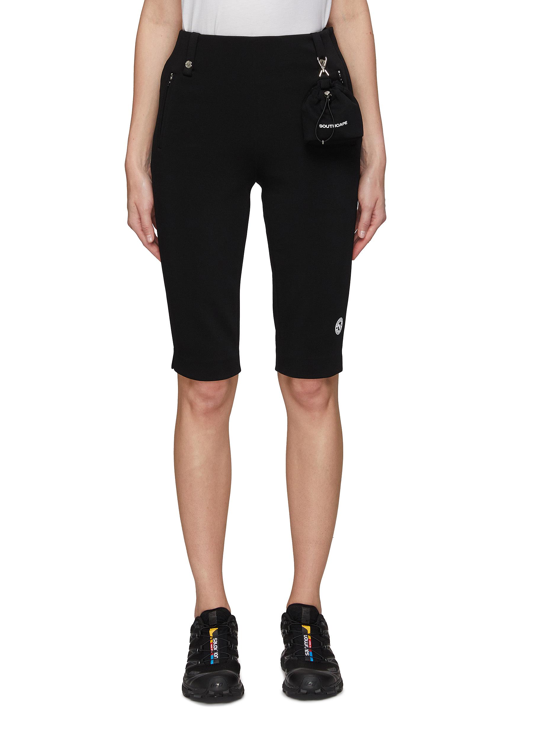 Southcape Biker Shorts With Drawstring Pouch In Black