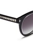 Detail View - Click To Enlarge - ALEXANDER MCQUEEN - Floating skull stud acetate round sunglasses
