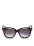 Main View - Click To Enlarge - ALEXANDER MCQUEEN - Floating skull stud acetate round sunglasses