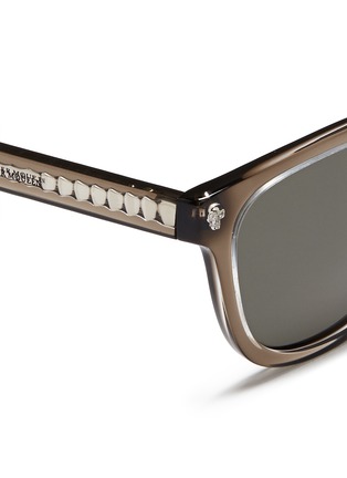 Detail View - Click To Enlarge - ALEXANDER MCQUEEN - Floating skull stud acetate D-frame sunglasses