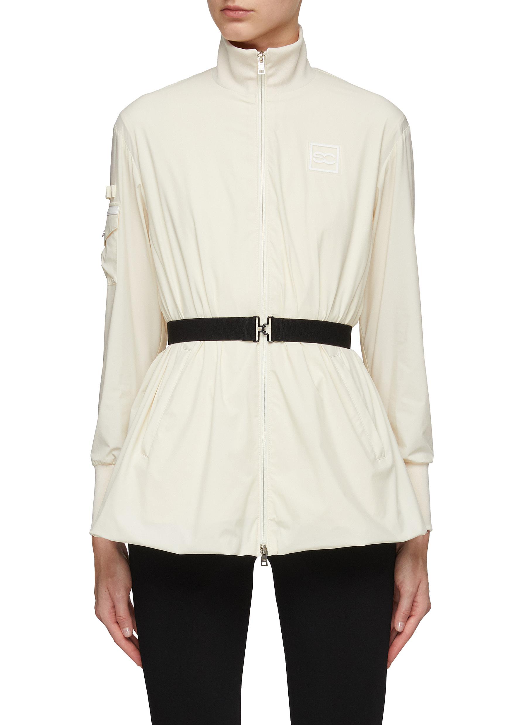 Southcape Belted High Neck Jacket In Neutral
