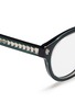 Detail View - Click To Enlarge - ALEXANDER MCQUEEN - Floating skull stud acetate round optical glasses