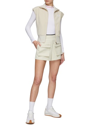Figure View - Click To Enlarge - SOUTHCAPE - High Neck Zip Up Vest