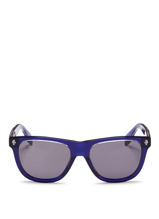 Main View - Click To Enlarge - ALEXANDER MCQUEEN - Floating skull stud acetate D-frame sunglasses