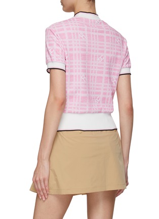 Back View - Click To Enlarge - SOUTHCAPE - Check Jacquard T-Shirt