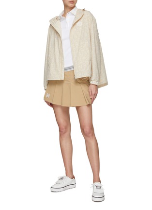 Figure View - Click To Enlarge - SOUTHCAPE - Pleated Skirt With Zip Pouch