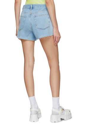 Back View - Click To Enlarge - FRAME - Le Brigette Raw Edge Denim Shorts