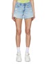 Main View - Click To Enlarge - FRAME - Le Brigette Raw Edge Denim Shorts