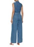 Back View - Click To Enlarge - FRAME - Sleeveless Wide Leg Denim Jumpsuit