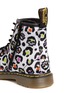 Detail View - Click To Enlarge - DR. MARTENS - 'Brooklee' skull leopard print canvas toddler boots