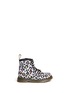 Main View - Click To Enlarge - DR. MARTENS - 'Brooklee' skull leopard print canvas toddler boots