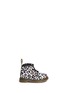 Main View - Click To Enlarge - DR. MARTENS - 'Brooklee B' skull leopard print canvas infant boots