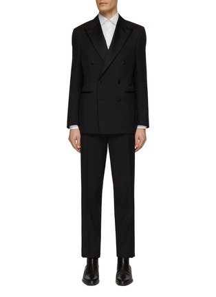 Main View - Click To Enlarge - CANALI - Double Breasted Peak Lapel Tuxedo Suit
