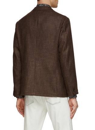Back View - Click To Enlarge - CANALI - Single Breasted Notch Lapel Blazer