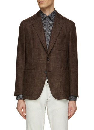 Main View - Click To Enlarge - CANALI - Single Breasted Notch Lapel Blazer