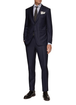 Figure View - Click To Enlarge - CANALI - Notch Lapel Checked Wool Capri Suit