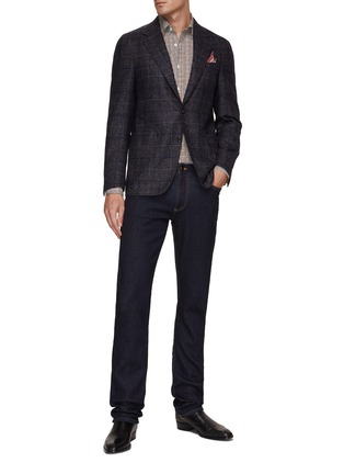 Figure View - Click To Enlarge - CANALI - Ultra Light Single Breasted Notch Lapel Blazer