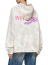 Back View - Click To Enlarge - WE11DONE - Logo Print Oversize Distressed Hoodie