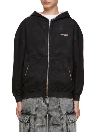Main View - Click To Enlarge - WE11DONE - Logo Embroidered Hooded Jacket