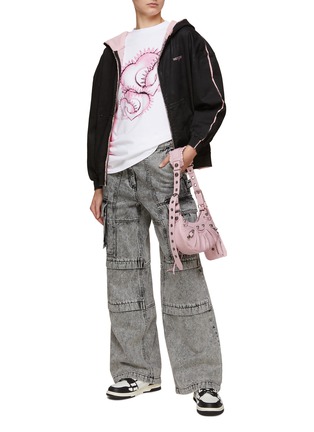 Figure View - Click To Enlarge - WE11DONE - Logo Embroidered Hooded Jacket
