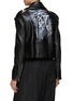Back View - Click To Enlarge - WE11DONE - Graphic Print Leather Biker Jacket