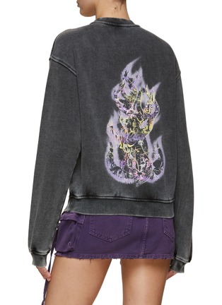 Back View - Click To Enlarge - WE11DONE - Graphic Print Washed Sweatshirt