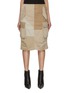 Main View - Click To Enlarge - WE11DONE - Contrast Patchwork Cargo Skirt