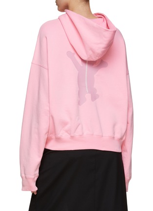 Back View - Click To Enlarge - WE11DONE - Teddy Print Oversize Hoodie