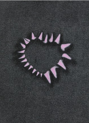  - WE11DONE - Heart Print Washed Hoodie