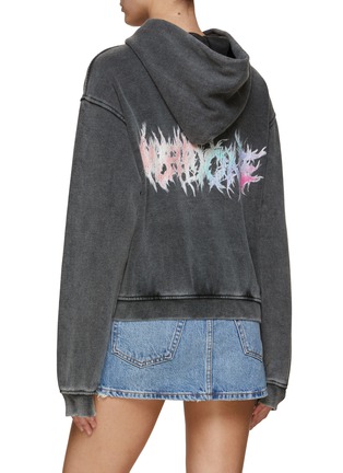 Back View - Click To Enlarge - WE11DONE - Heart Print Washed Hoodie