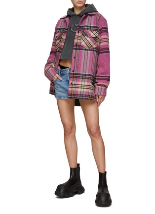 Figure View - Click To Enlarge - WE11DONE - Heart Print Washed Hoodie