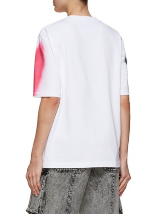 Back View - Click To Enlarge - WE11DONE - Spray Paint Print Oversixe T-Shirt
