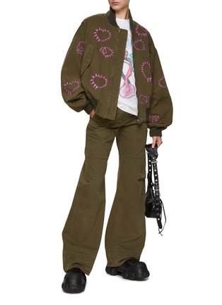 Figure View - Click To Enlarge - WE11DONE - Heart Print MA-1 Jacket