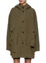 Main View - Click To Enlarge - WE11DONE - Oversize Distressed Hooded Parka