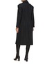 Back View - Click To Enlarge - WE11DONE - Padded Shoulder Long Coat