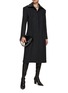 Figure View - Click To Enlarge - WE11DONE - Padded Shoulder Long Coat
