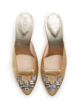 Detail View - Click To Enlarge - RODO - Aileen 80 Crystal Embellished Glittered Mules