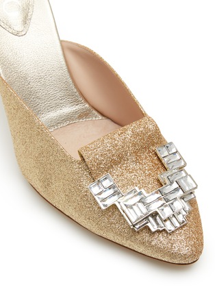 Detail View - Click To Enlarge - RODO - Aileen 80 Crystal Embellished Glittered Mules