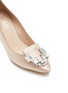 Detail View - Click To Enlarge - RODO - Lotus 80 Crystal Embellished Satin Pumps