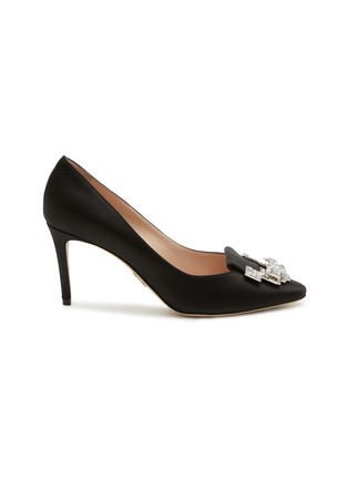 RODO Lotus 80 Crystal Embellished Satin Pumps Women Lane